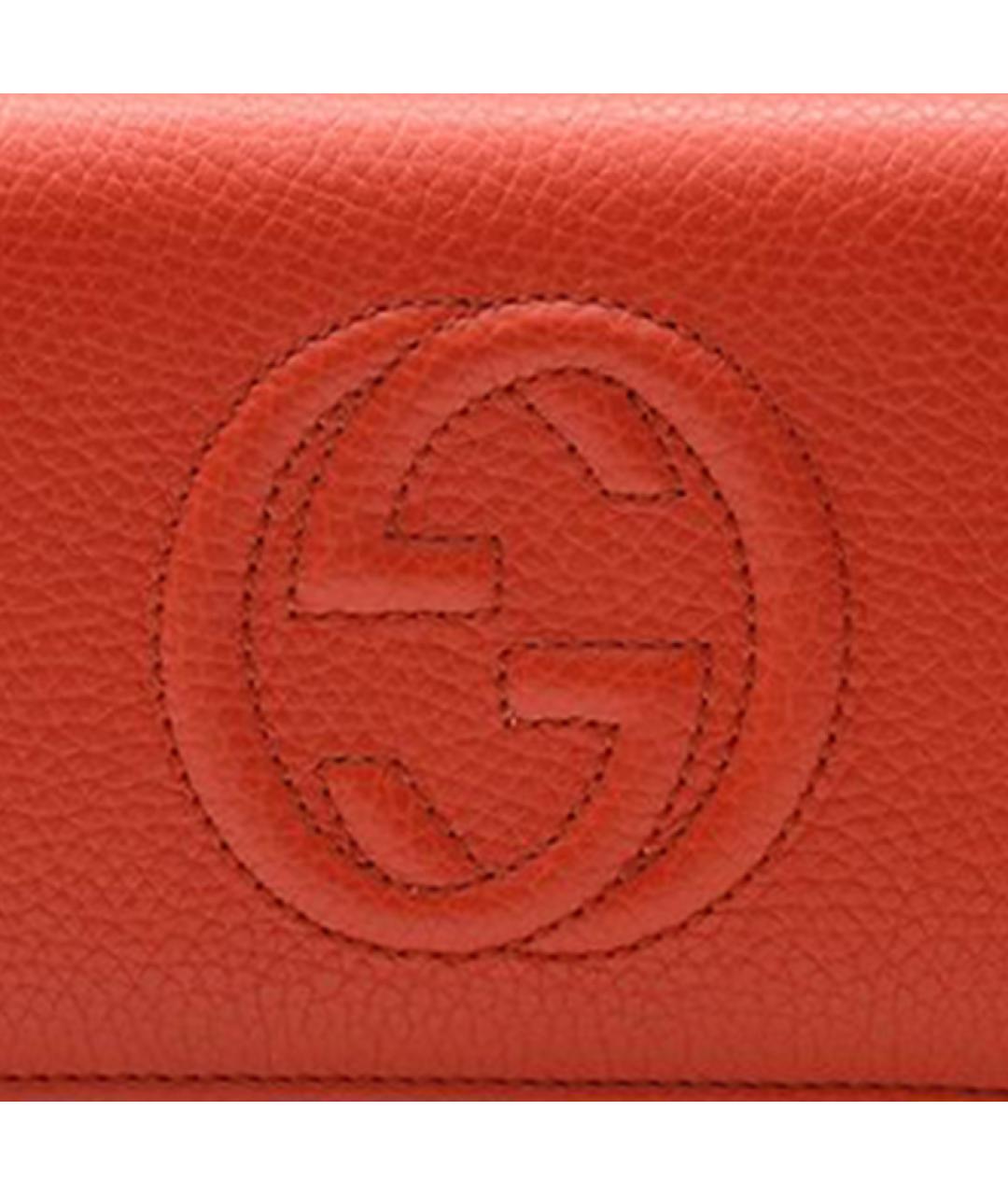 GUCCI Оранжевый кожаный кошелек, фото 5