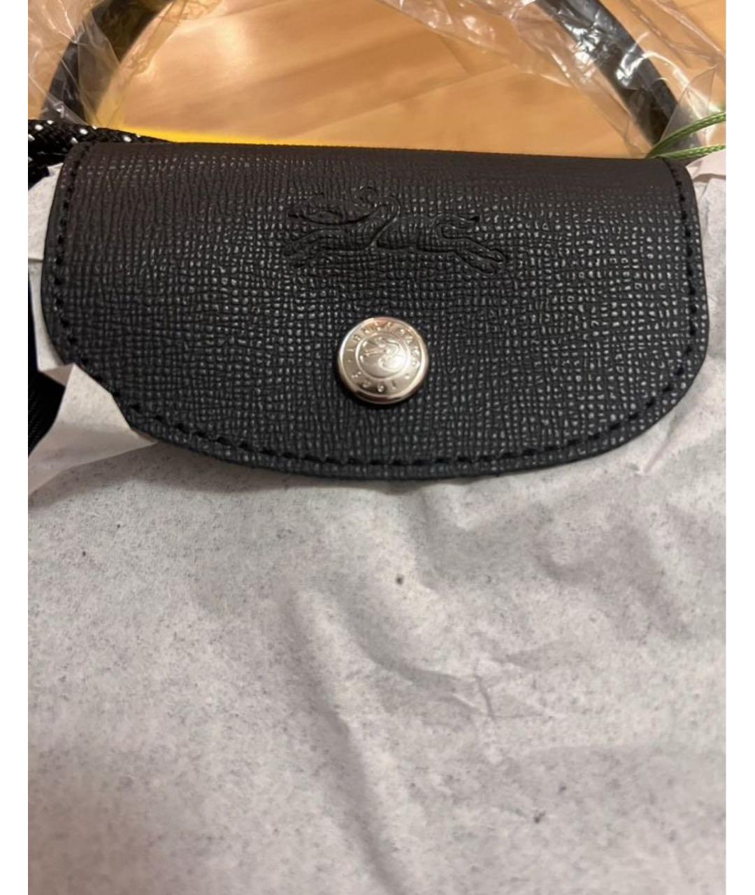 LONGCHAMP Черная тканевая сумка с короткими ручками, фото 4