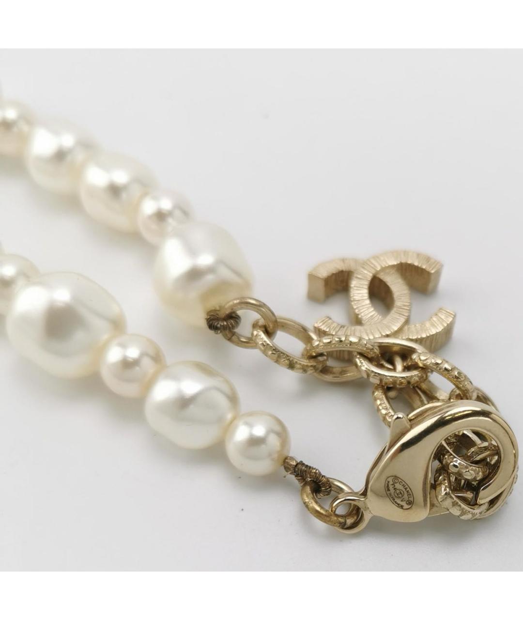 CHANEL Белое металлическое колье, фото 5