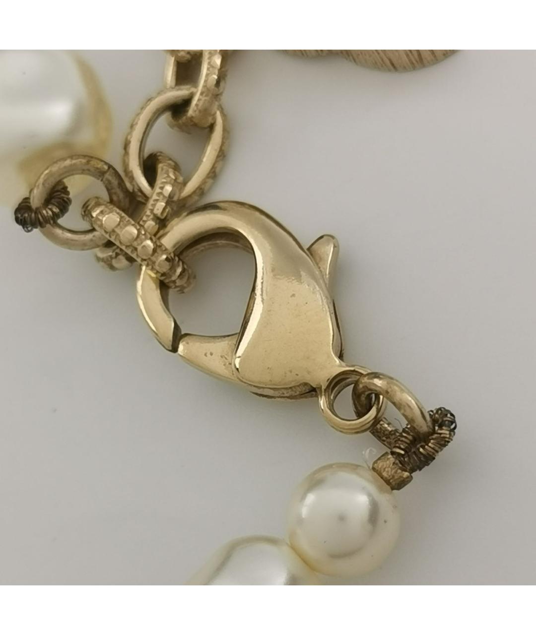 CHANEL Белое металлическое колье, фото 7