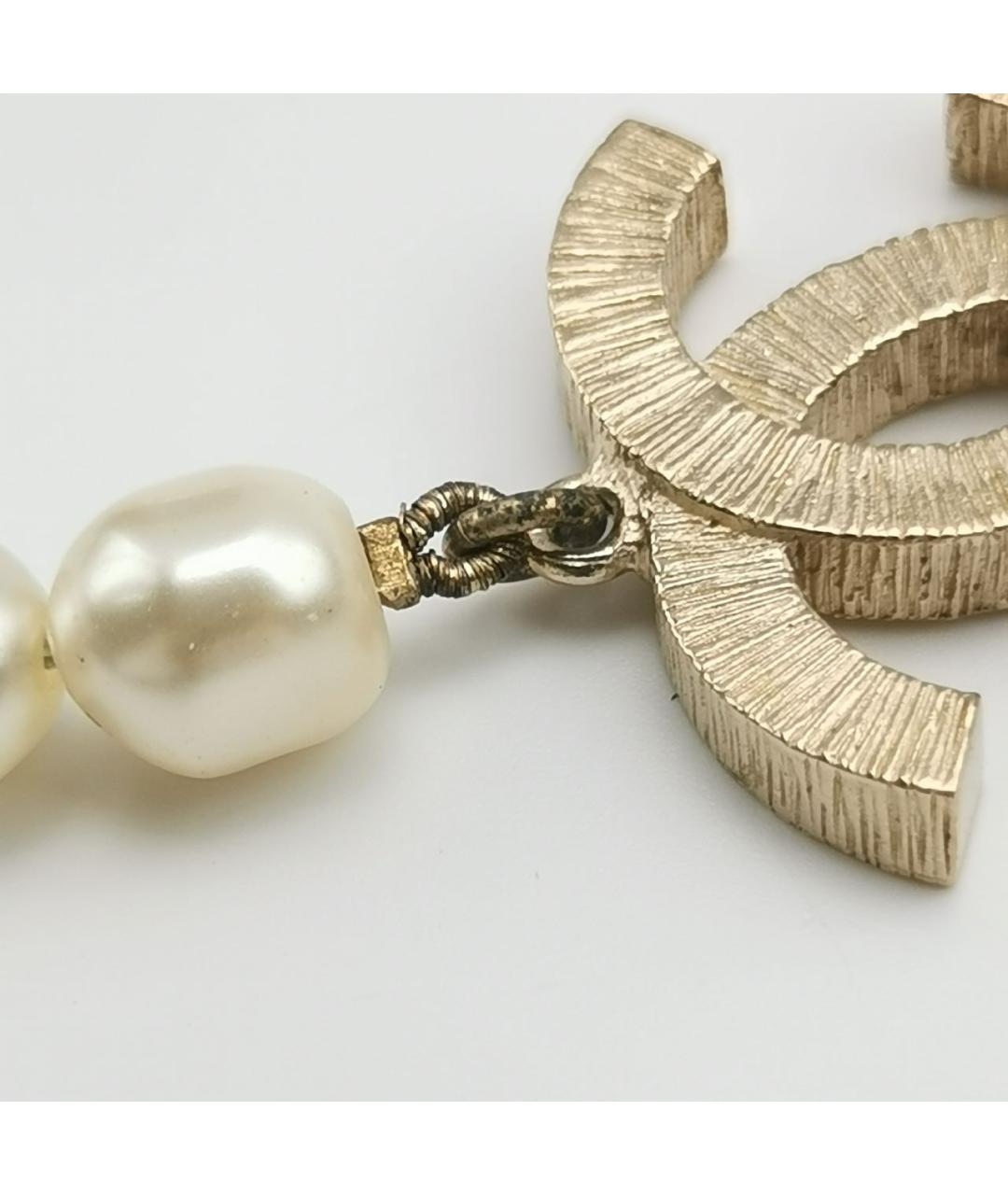 CHANEL Белое металлическое колье, фото 8