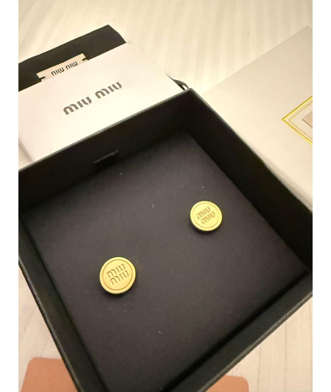 MIU MIU Золотые металлические серьги, фото 5