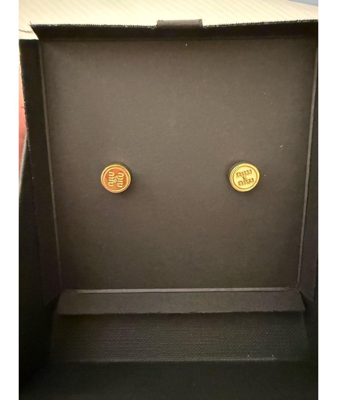 MIU MIU Золотые металлические серьги, фото 6