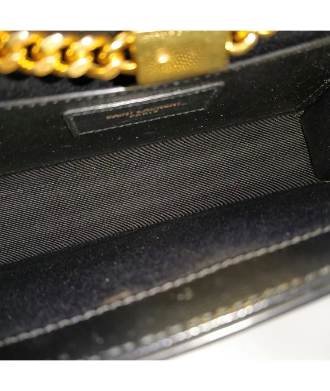 SAINT LAURENT Черная кожаная сумка через плечо, фото 7