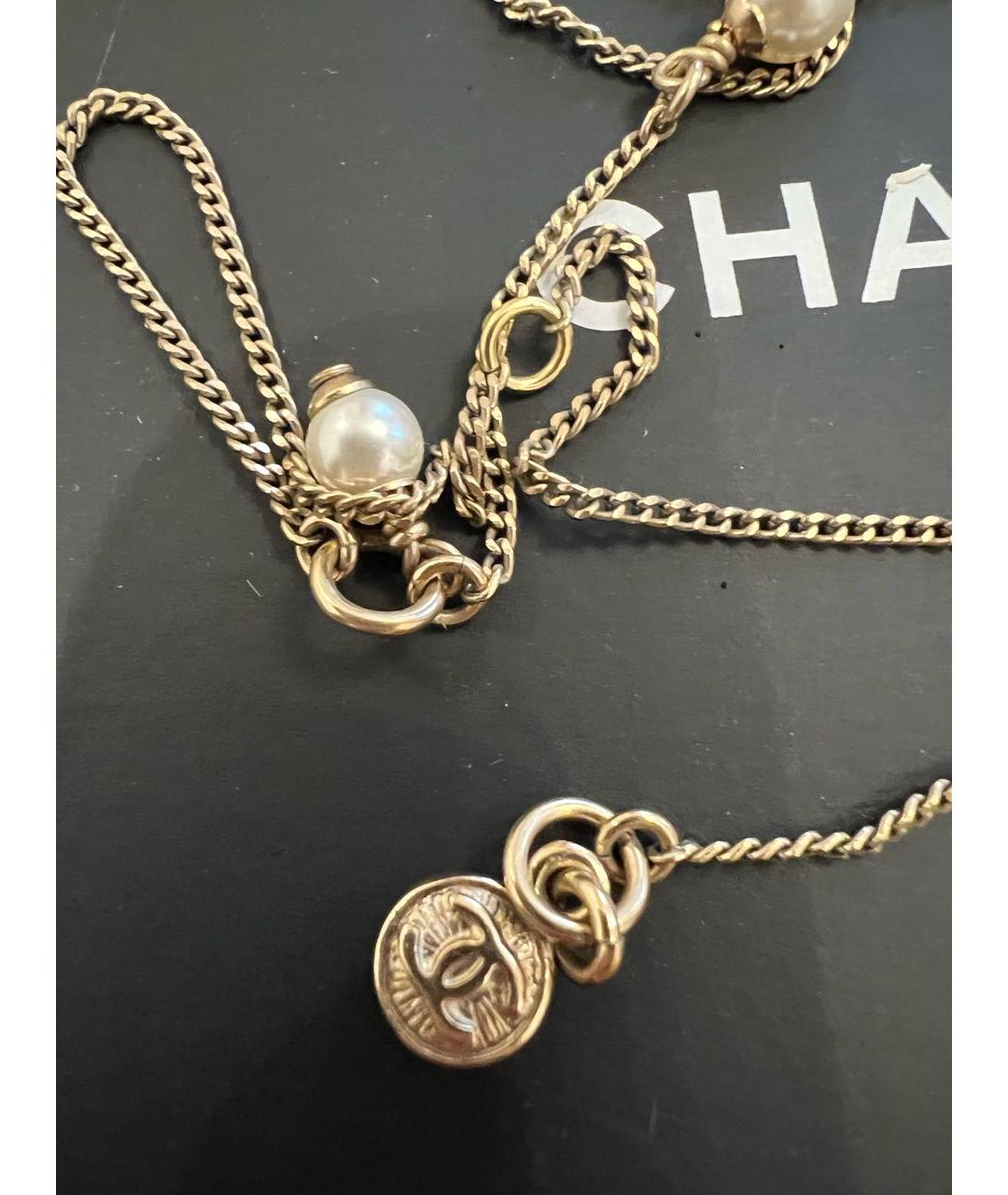 CHANEL Золотая металлическая подвеска, фото 2