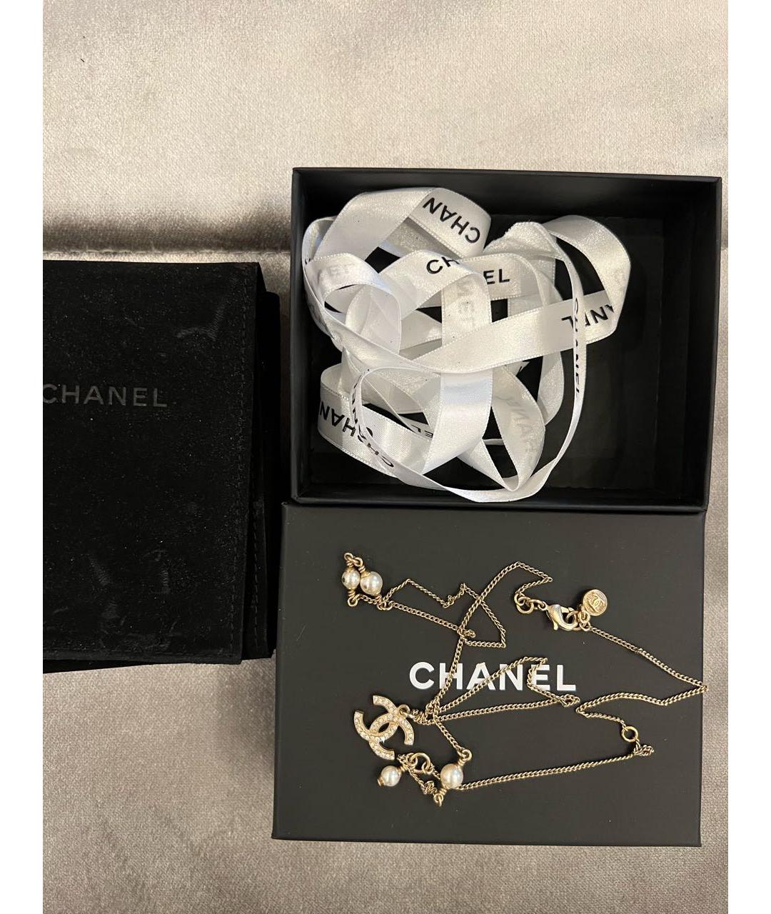 CHANEL Золотая металлическая подвеска, фото 7