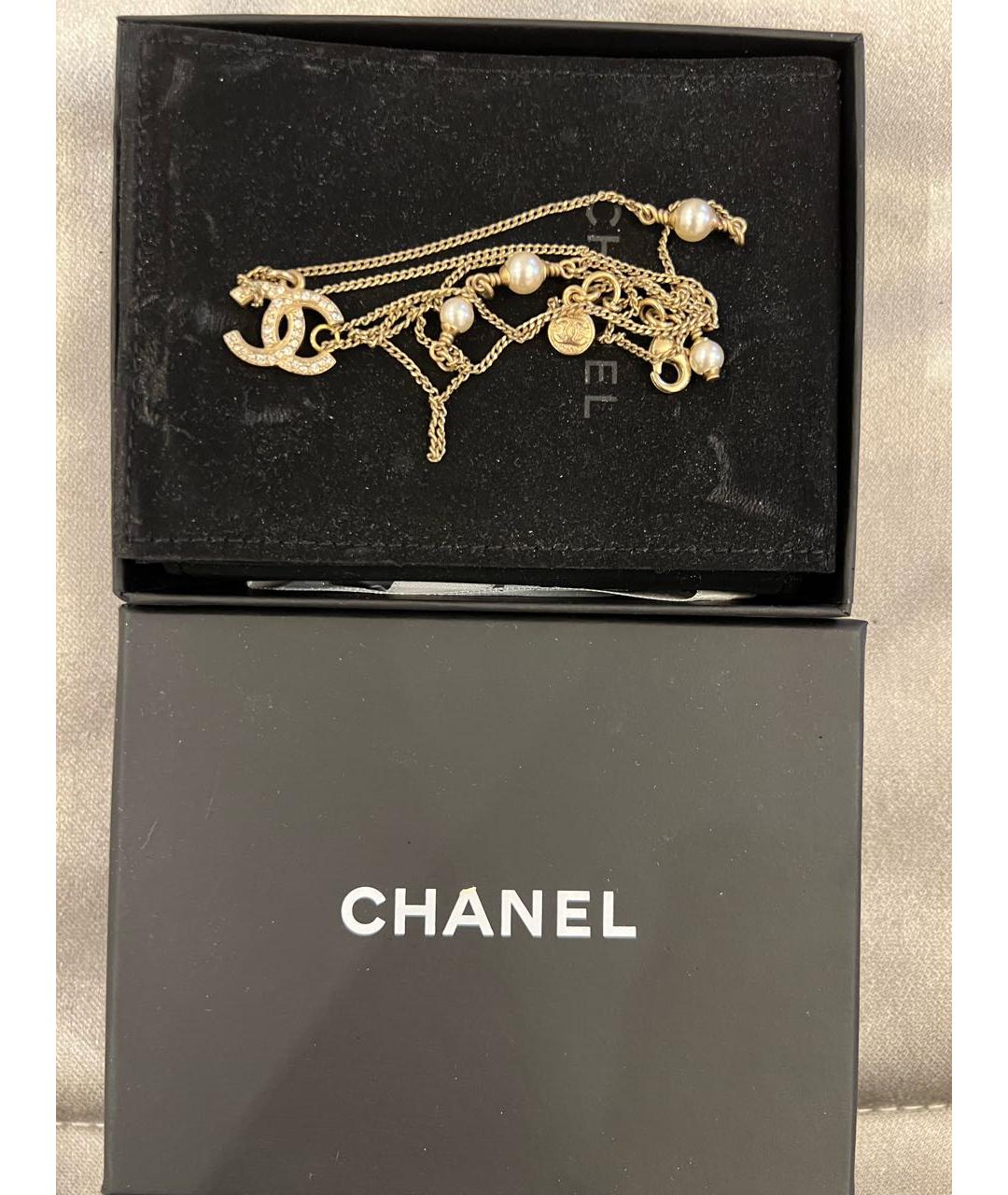 CHANEL Золотая металлическая подвеска, фото 6