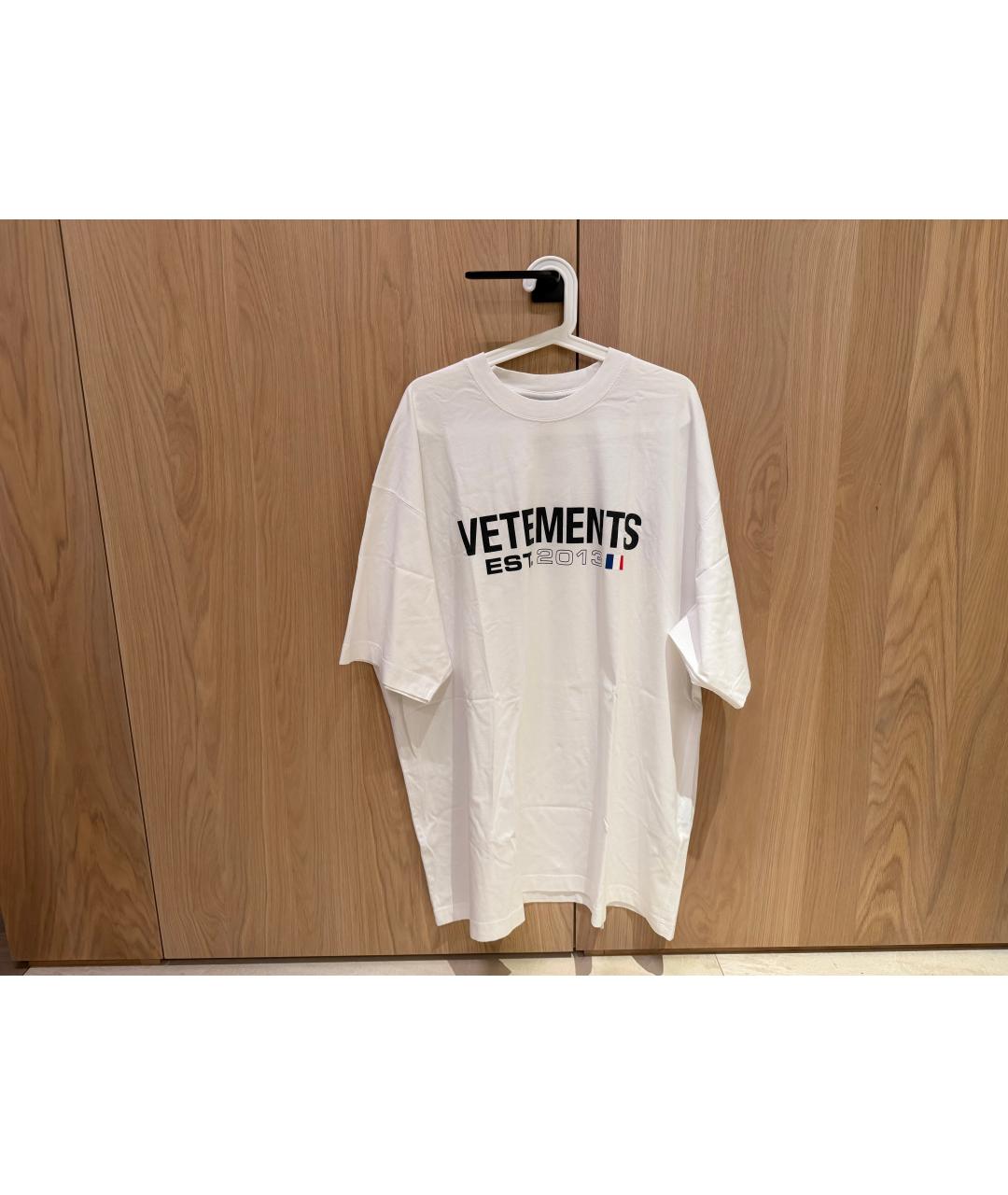 VETEMENTS Белая хлопковая футболка, фото 8