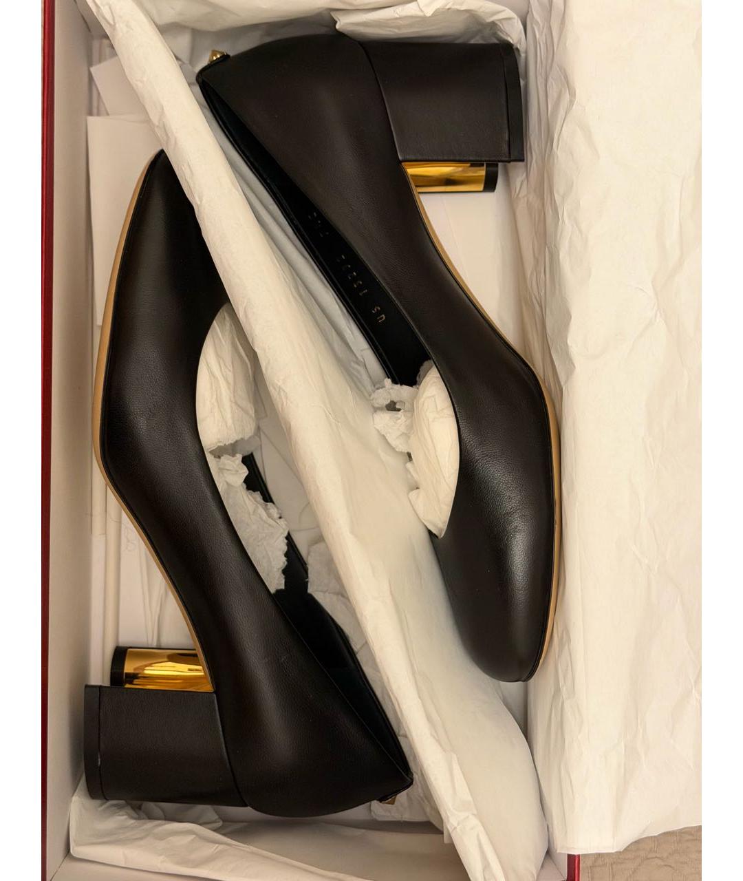 FERRAGAMO Черные кожаные туфли, фото 7