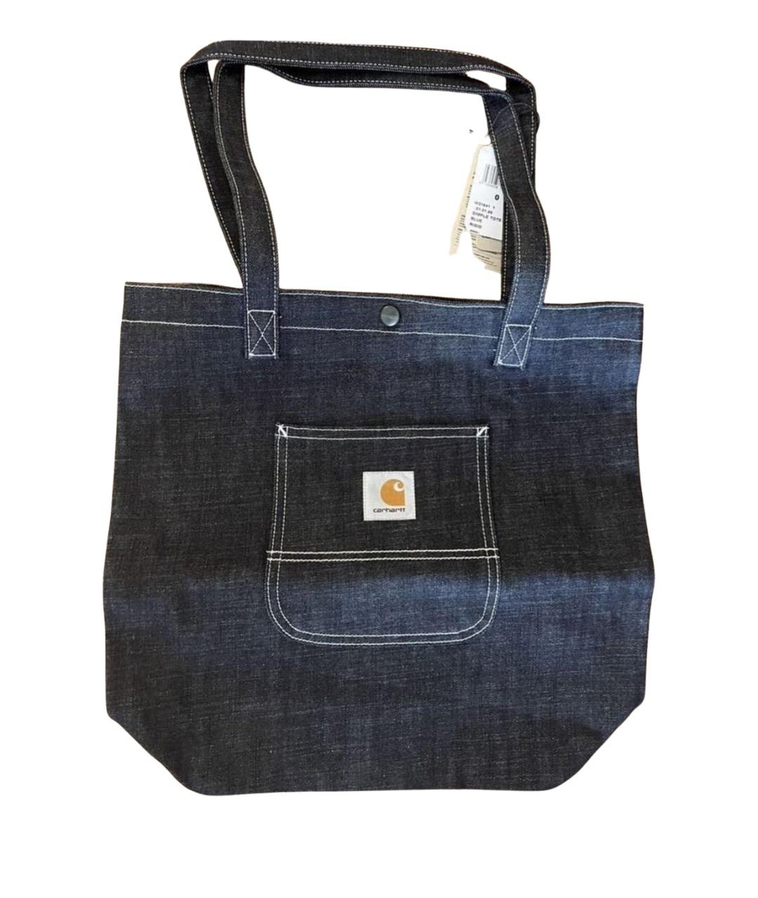 CARHARTT Темно-синяя деним сумка тоут, фото 1