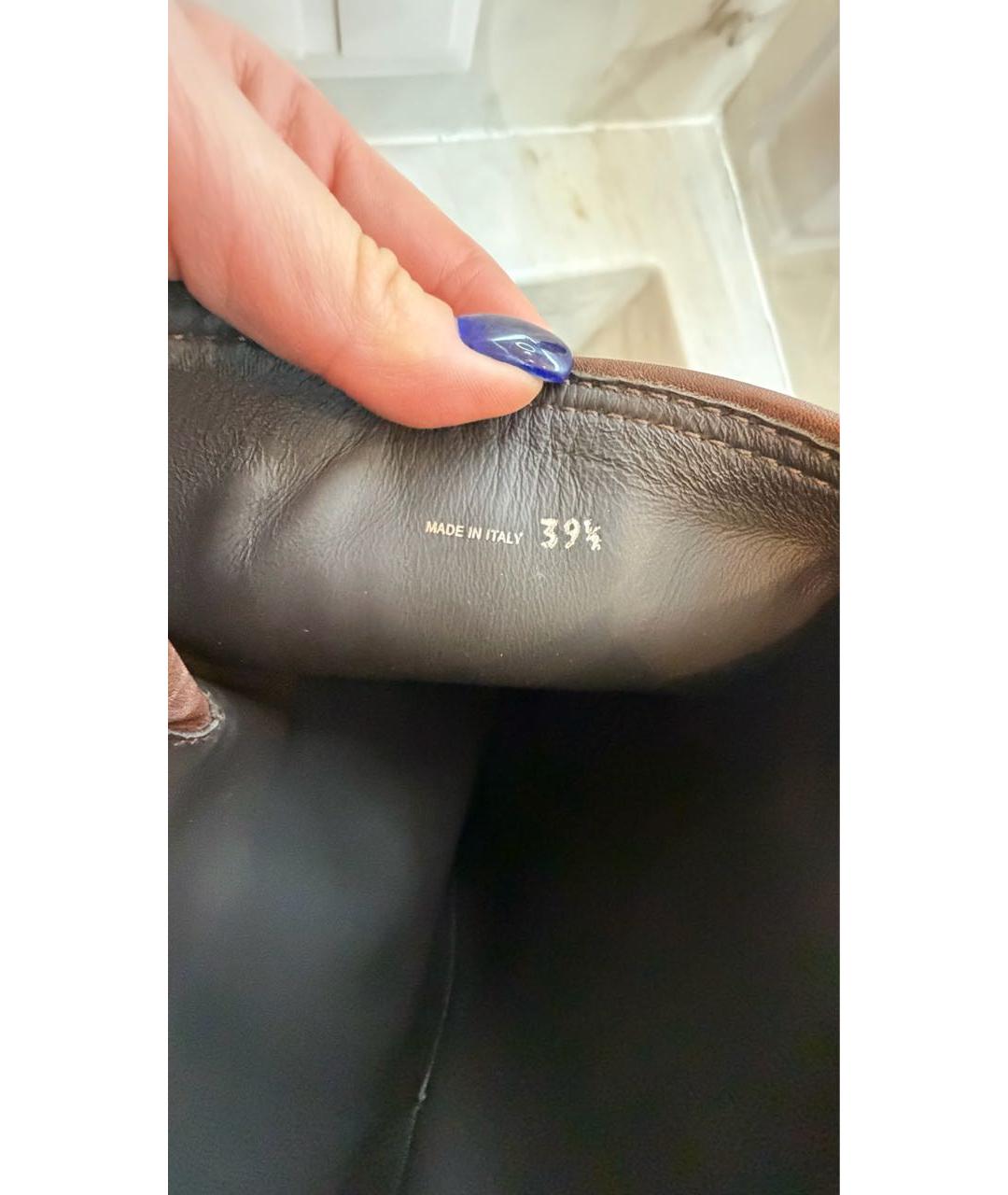 MIU MIU Коричневые кожаные сапоги, фото 7