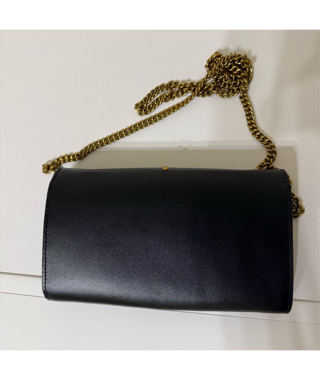 PINKO Черная кожаная сумка через плечо, фото 3