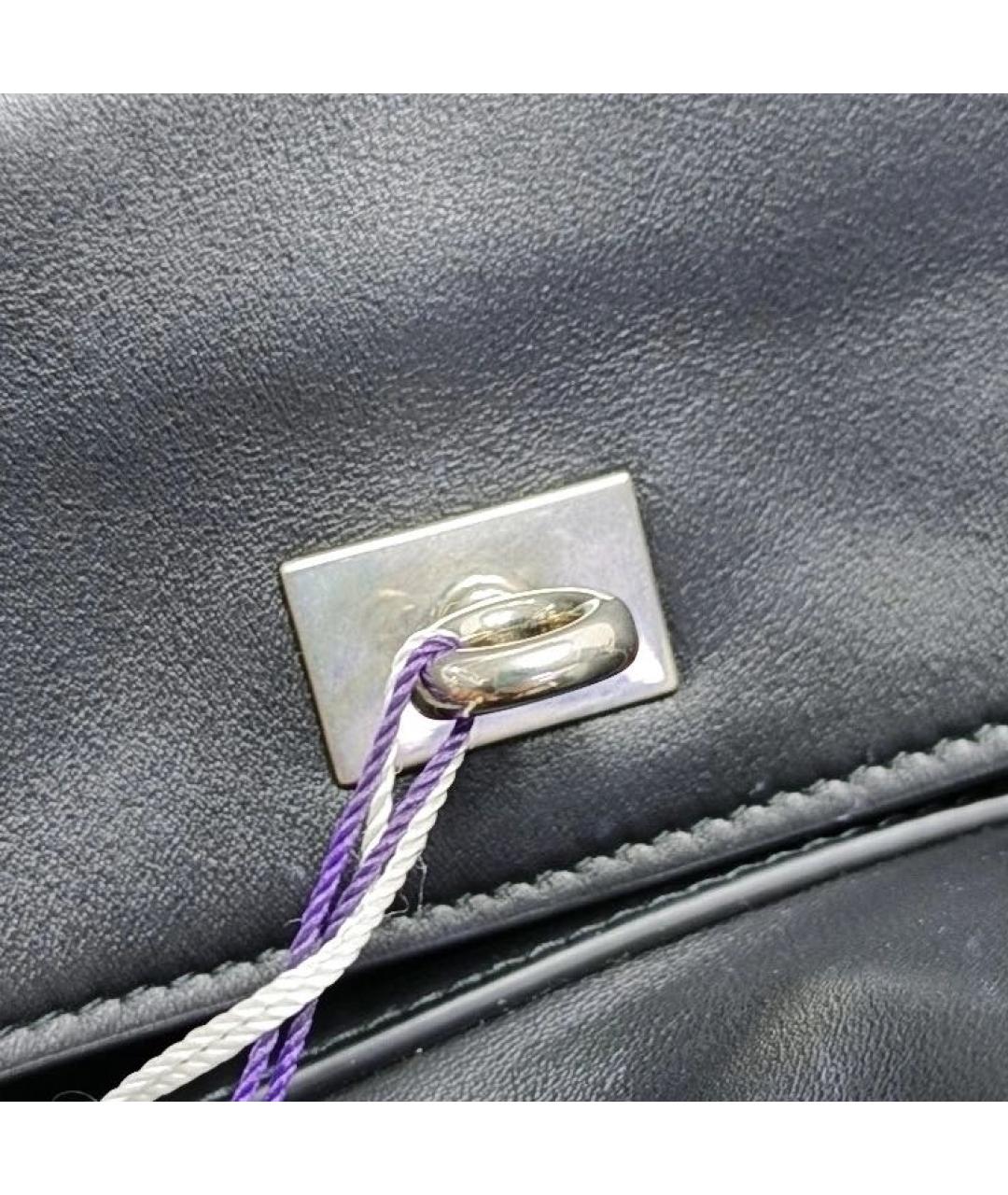 BALENCIAGA Черная кожаная сумка тоут, фото 8