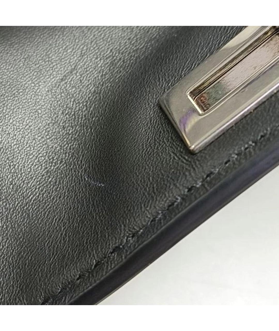 BALENCIAGA Черная кожаная сумка тоут, фото 7