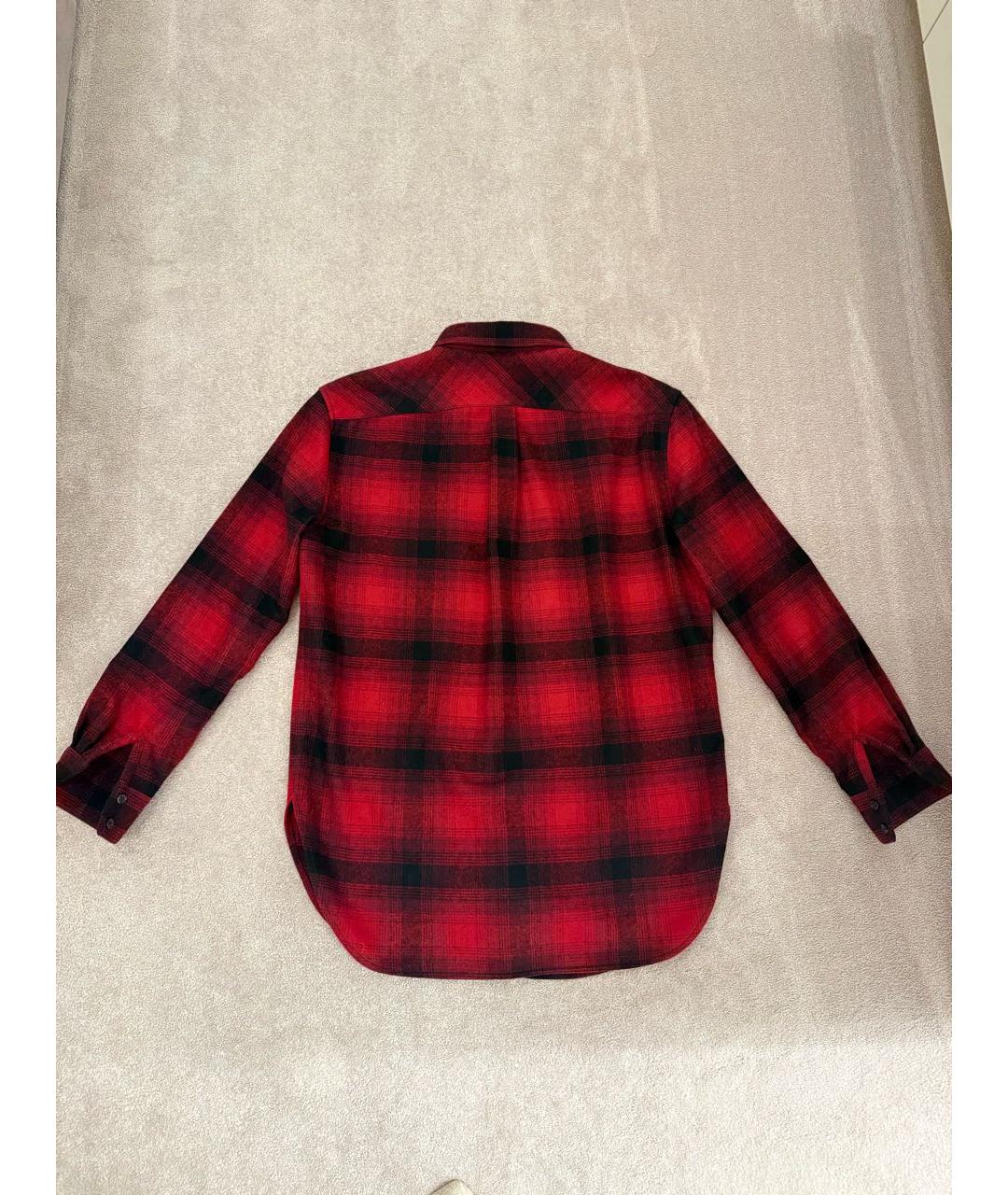 SAINT LAURENT Красная шерстяная кэжуал рубашка, фото 2