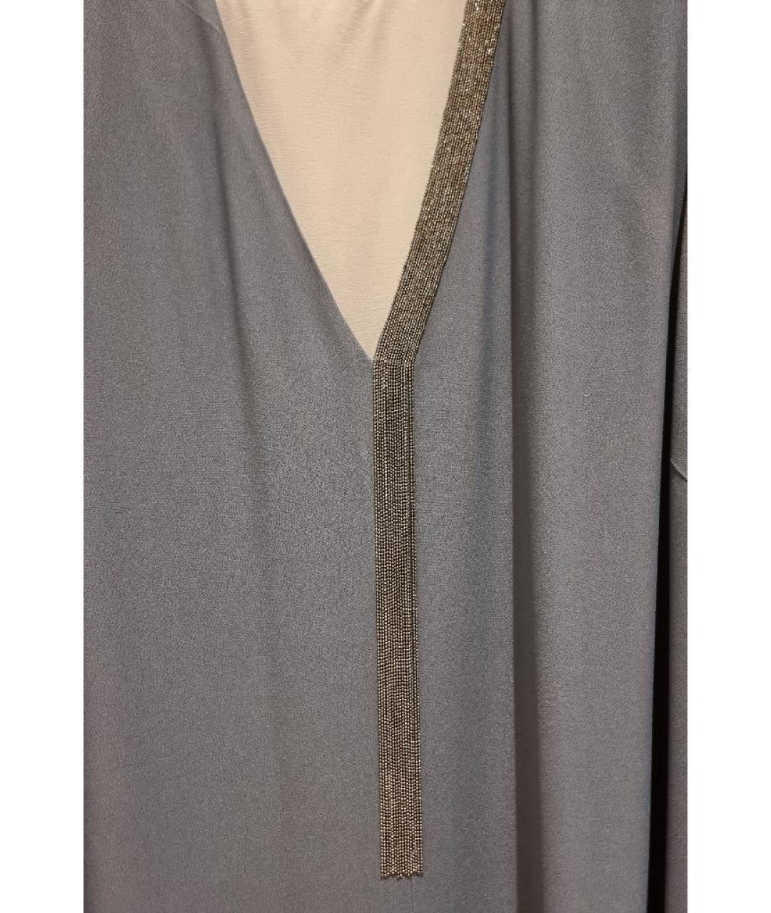 FABIANA FILIPPI Синее вискозное повседневное платье, фото 4