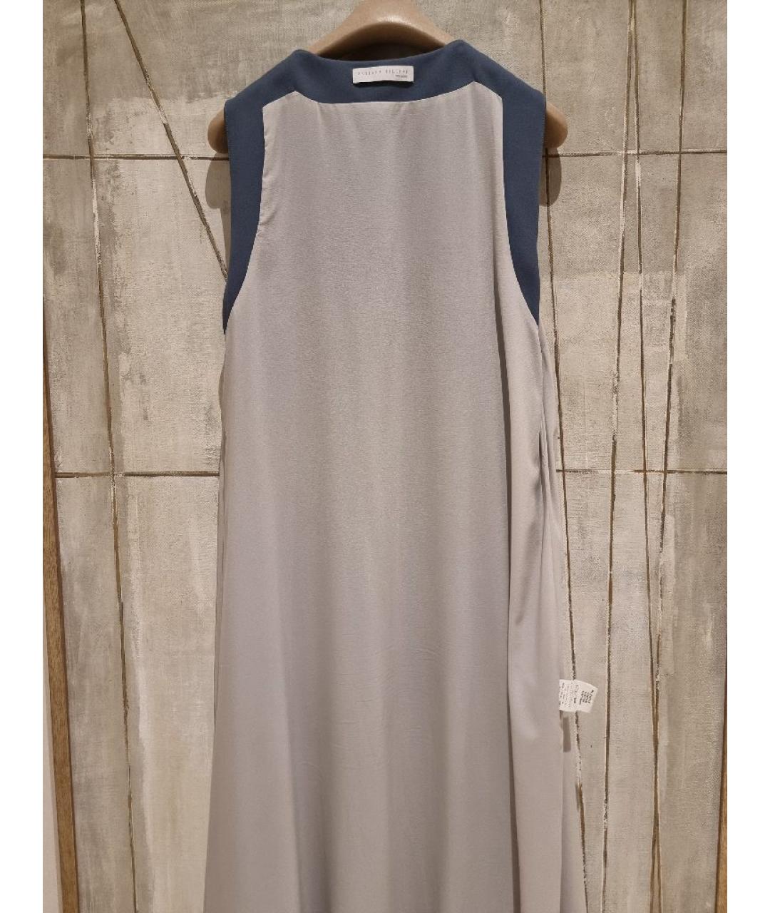 FABIANA FILIPPI Синее вискозное повседневное платье, фото 3