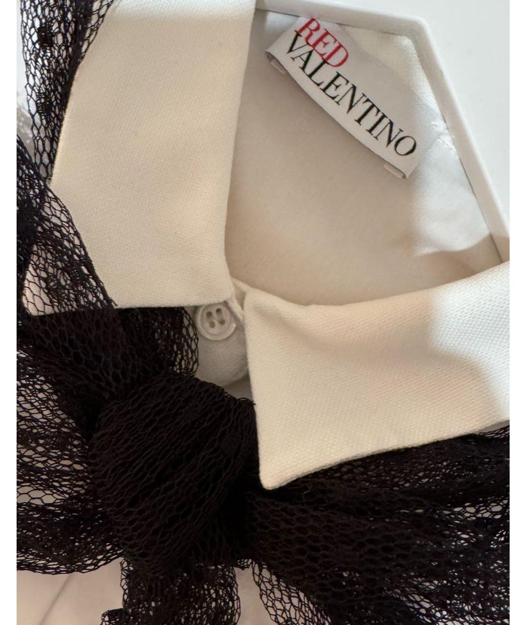 RED VALENTINO Белая хлопковая рубашка, фото 4