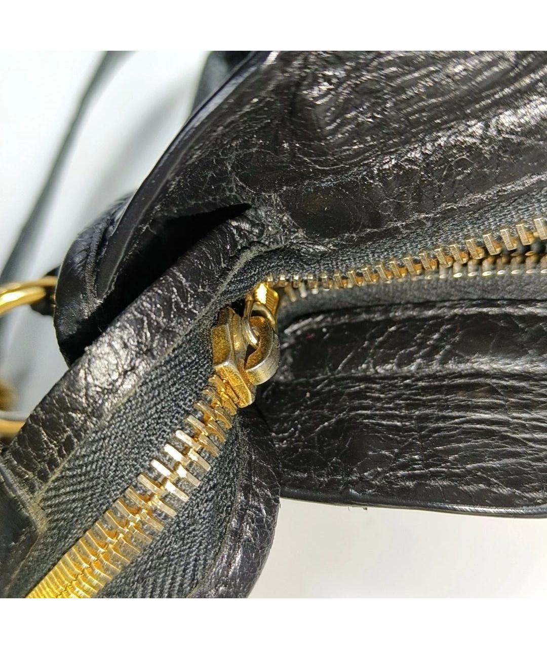 BALENCIAGA Черная кожаная сумка через плечо, фото 7