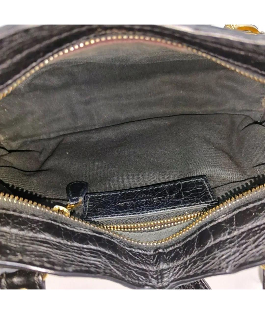 BALENCIAGA Черная кожаная сумка через плечо, фото 5