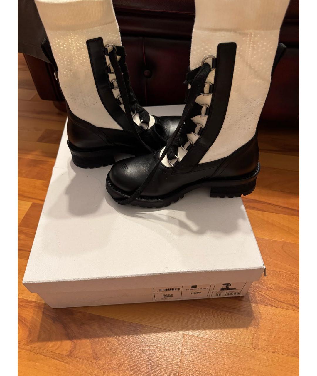 CHRISTIAN DIOR Черные кожаные ботинки, фото 3