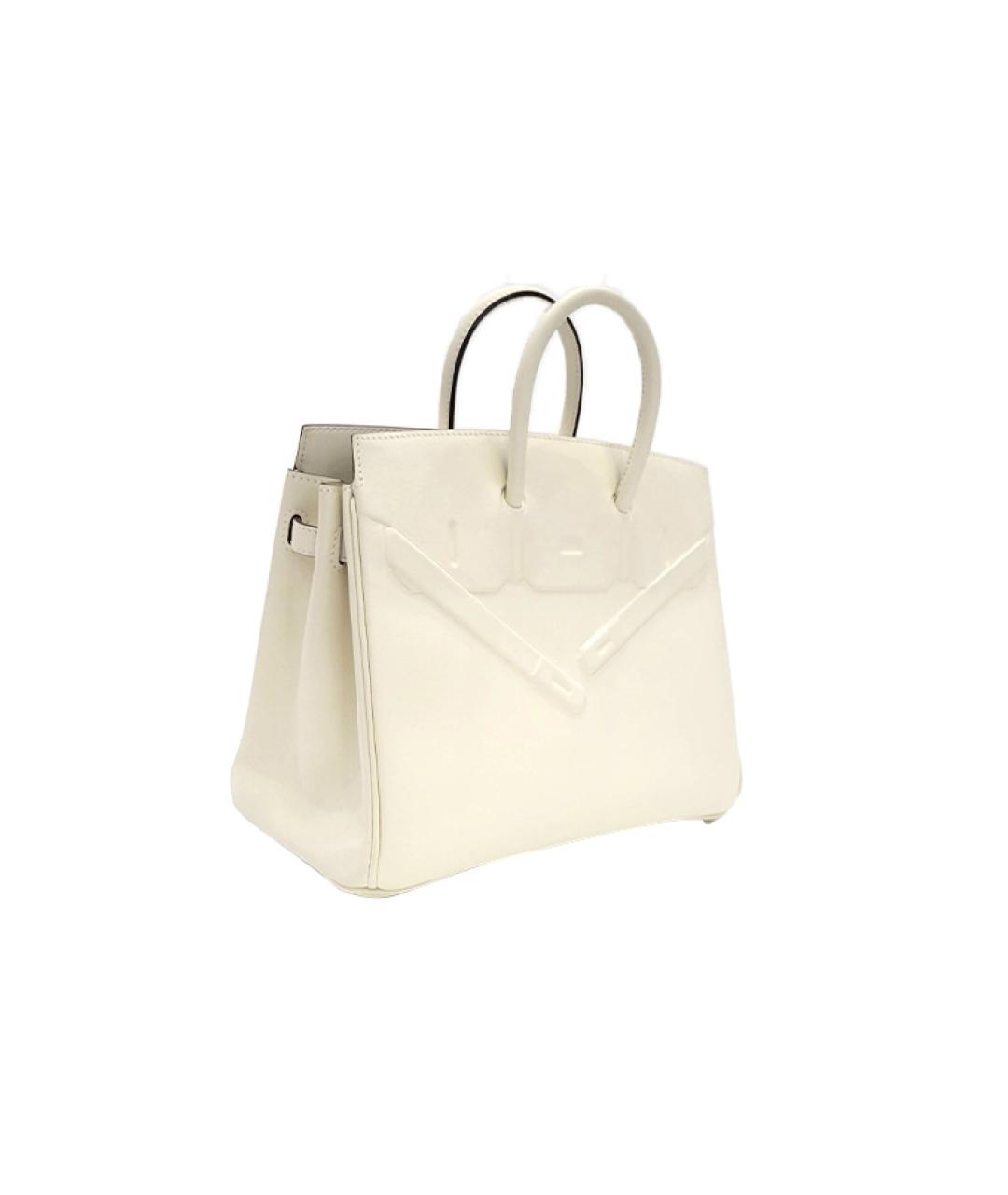 HERMES Белая кожаная сумка через плечо, фото 5