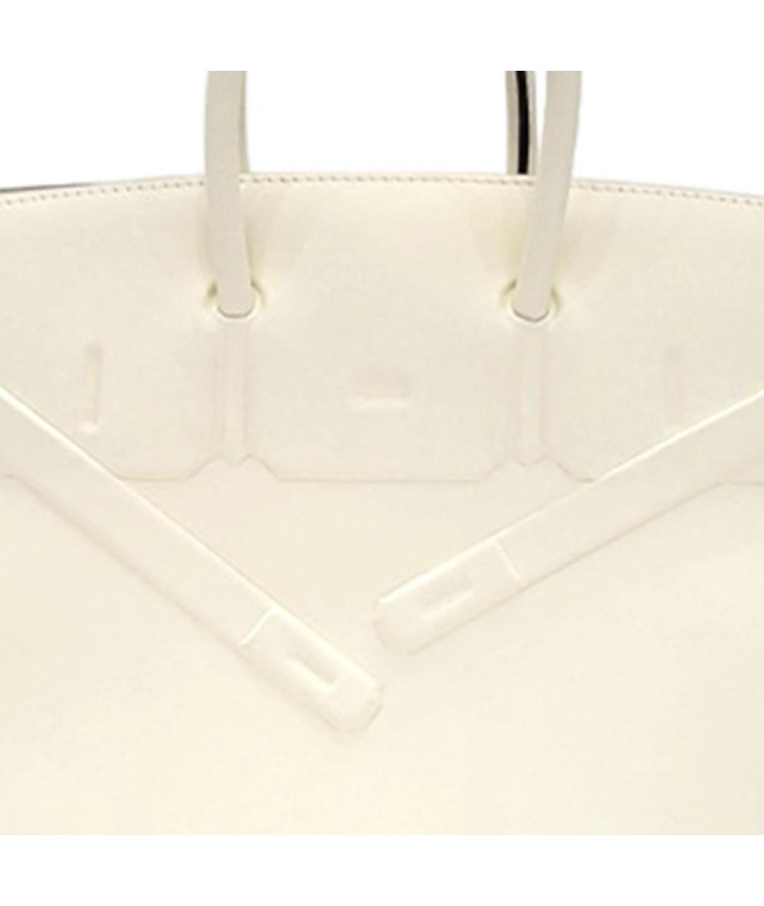 HERMES Белая кожаная сумка через плечо, фото 9