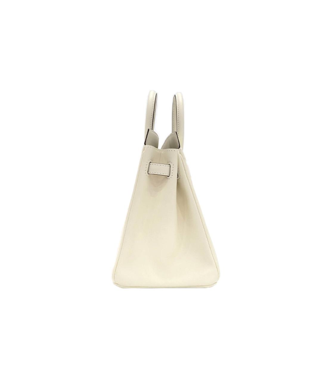 HERMES Белая кожаная сумка через плечо, фото 4