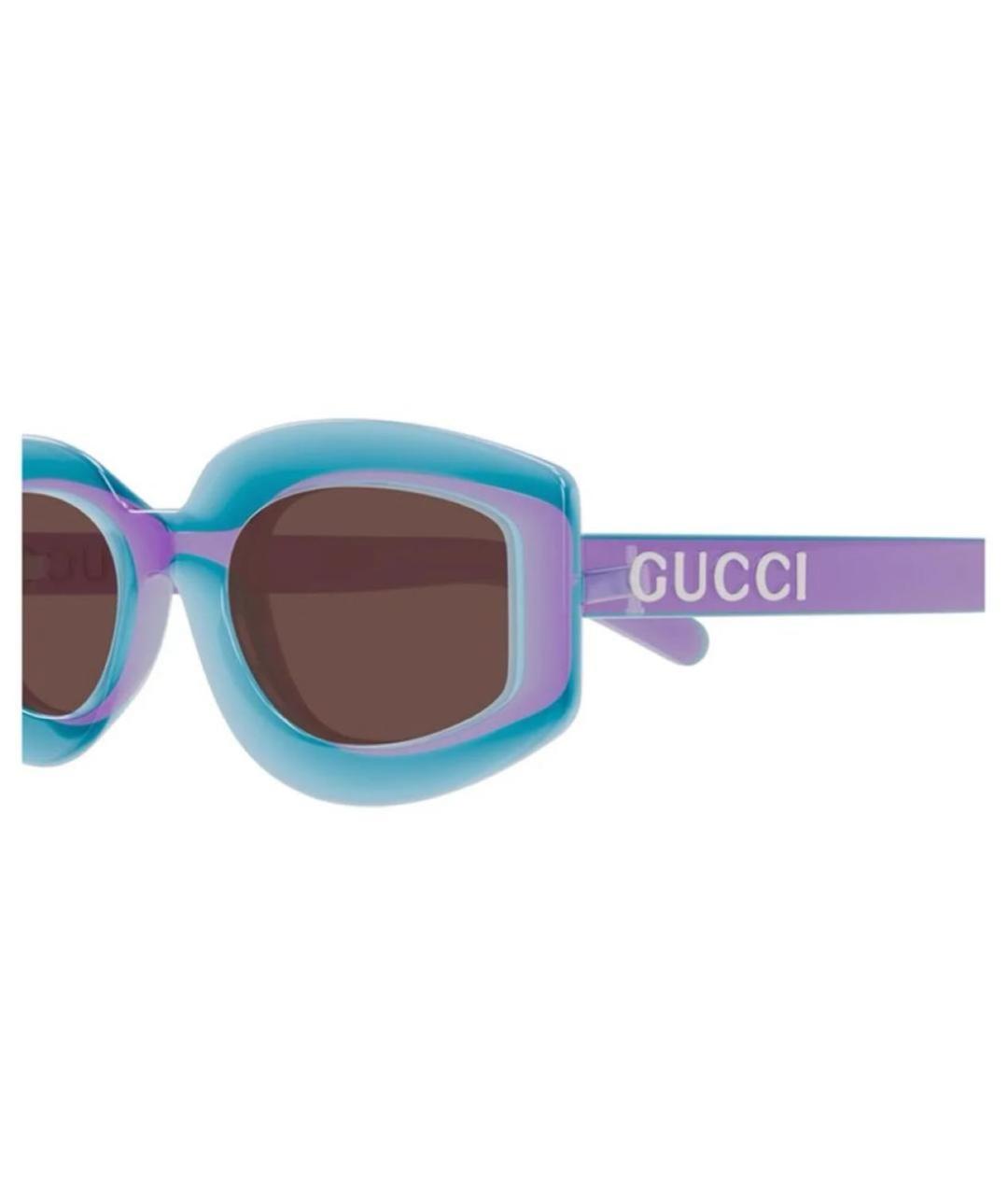 GUCCI Фиолетовые пластиковые солнцезащитные очки, фото 3
