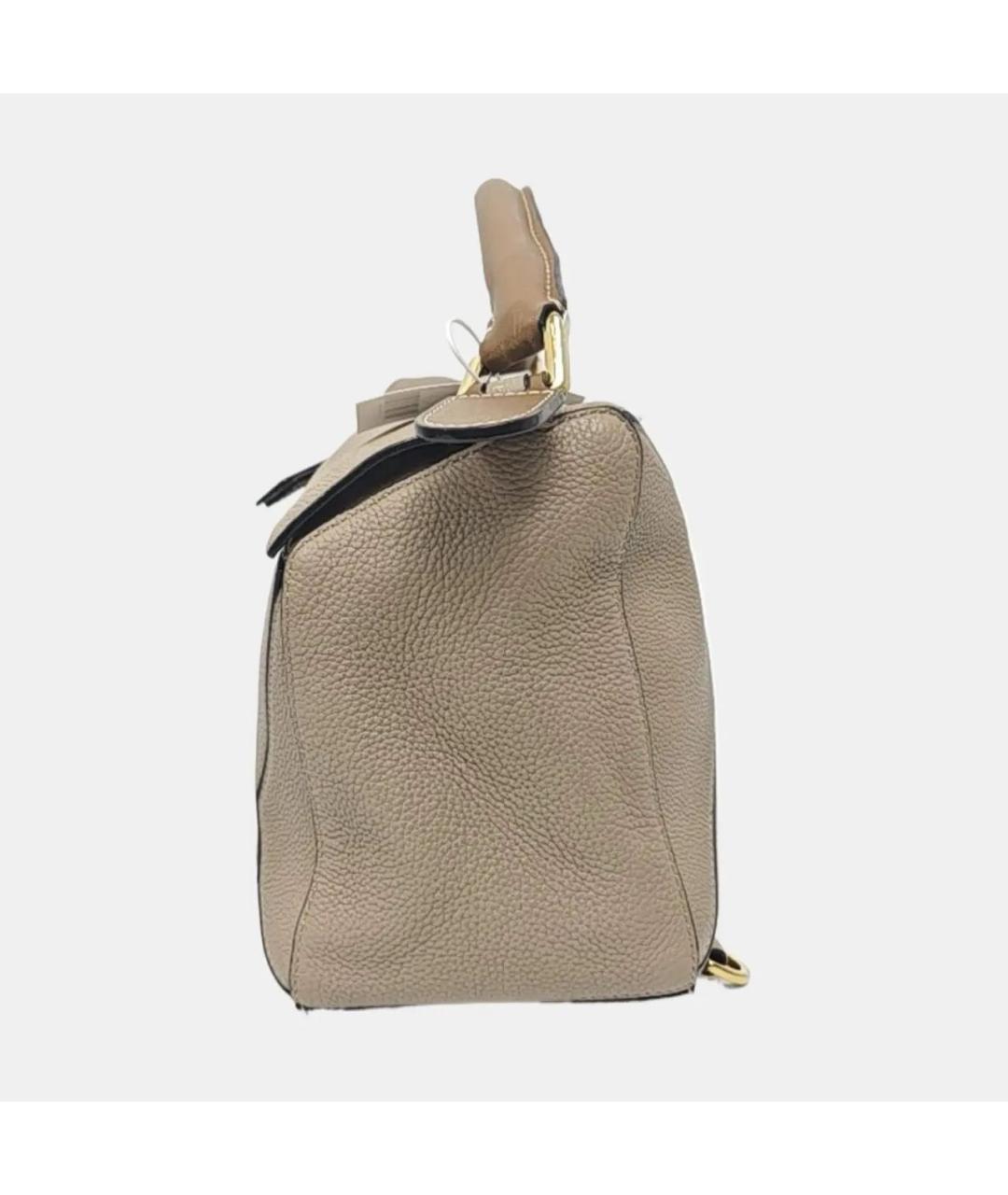 LOEWE Бежевая кожаная сумка тоут, фото 2