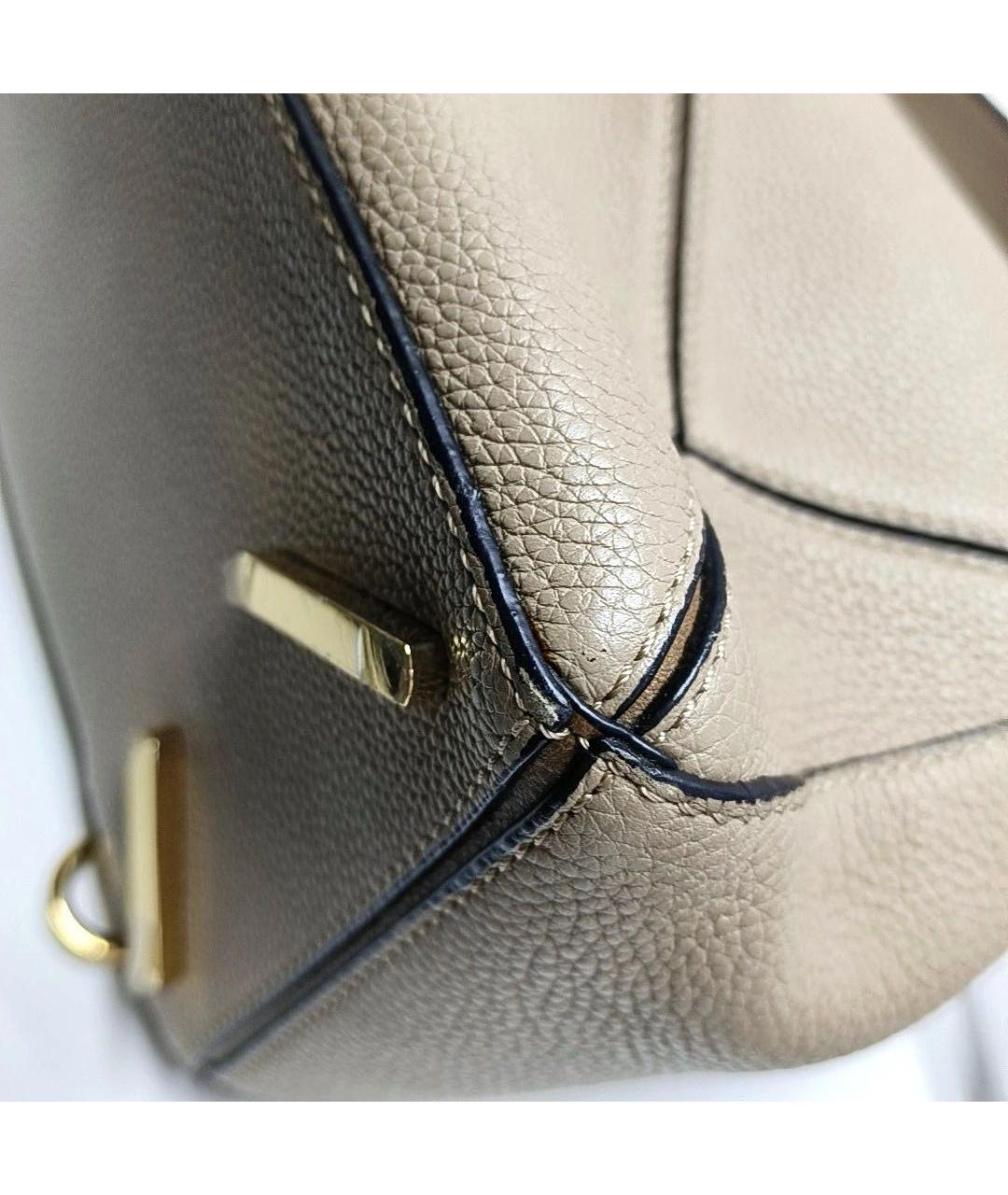 LOEWE Бежевая кожаная сумка тоут, фото 8