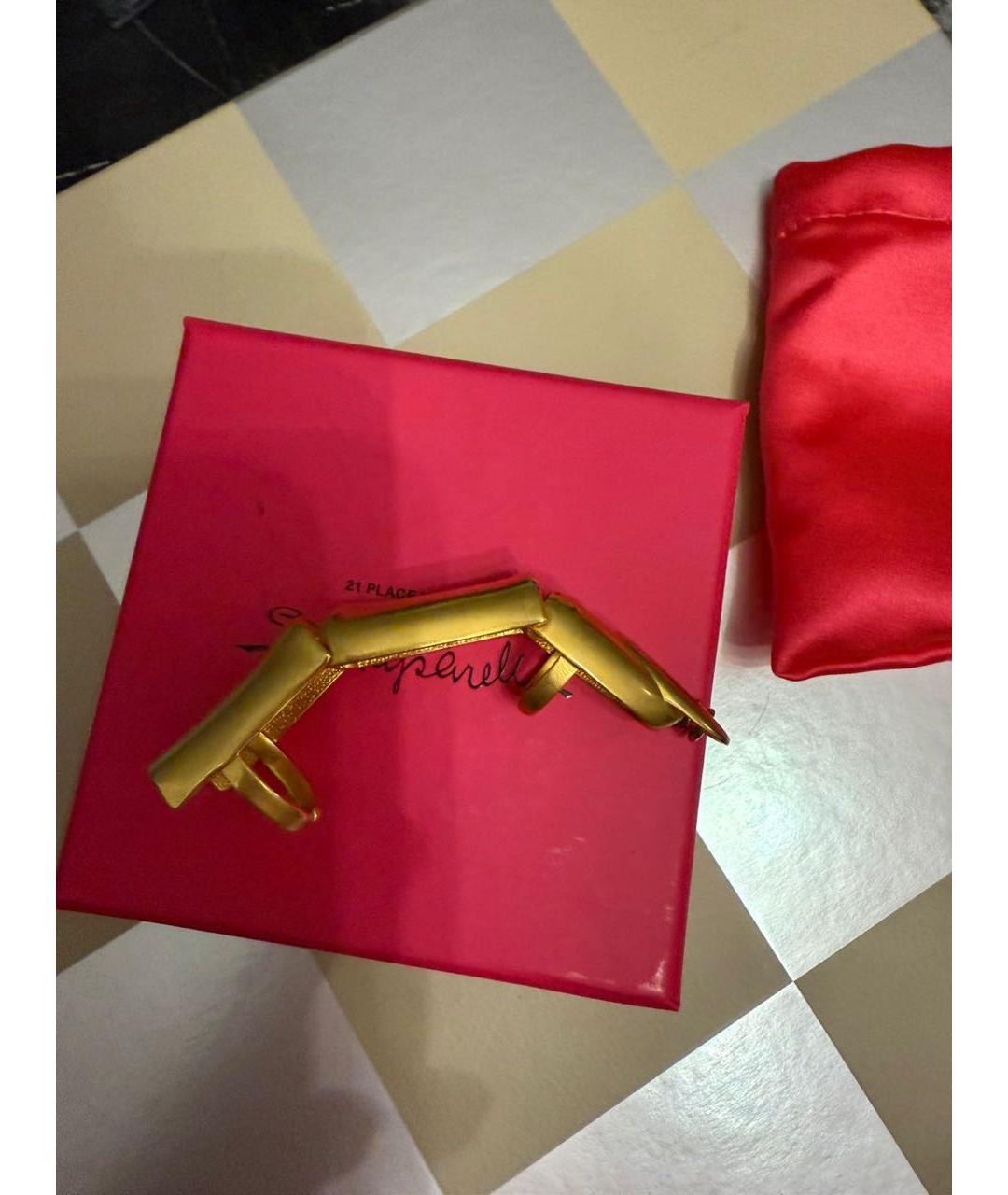 SCHIAPARELLI Золотое металлическое кольцо, фото 6