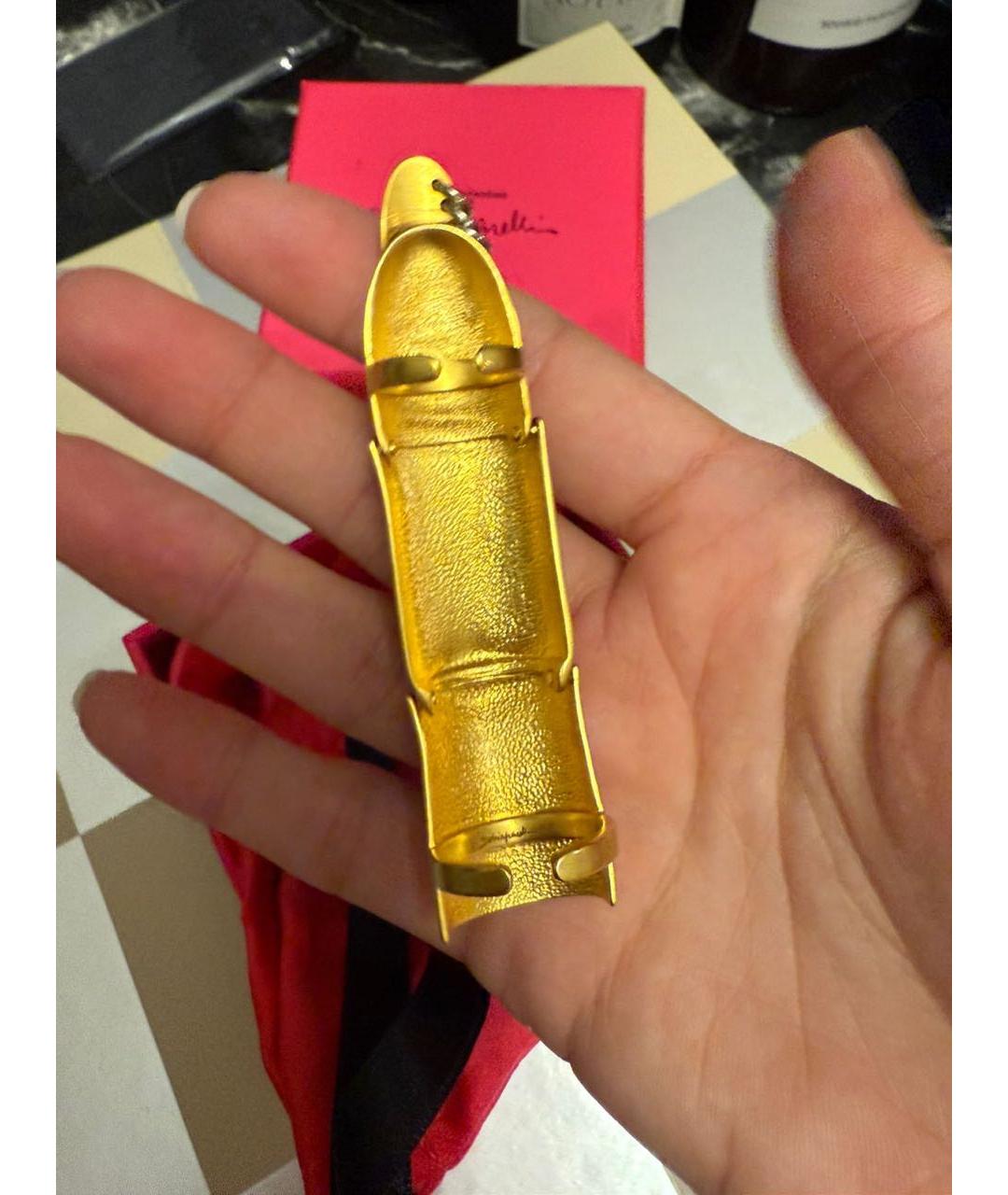 SCHIAPARELLI Золотое металлическое кольцо, фото 4