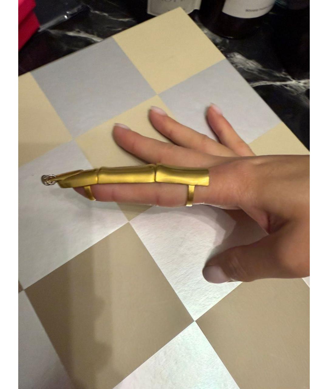 SCHIAPARELLI Золотое металлическое кольцо, фото 3