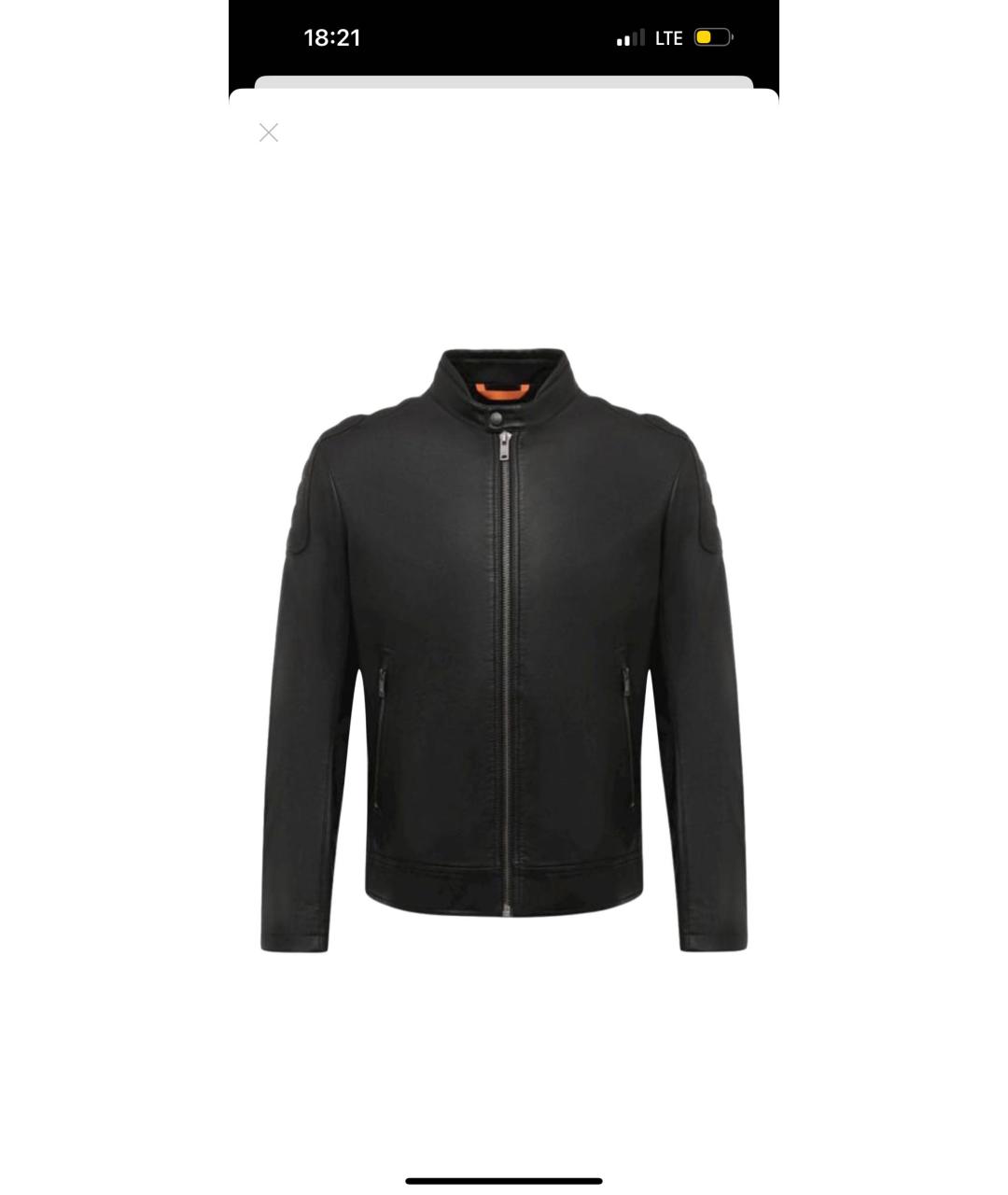 HUGO BOSS Черная кожаная куртка, фото 5