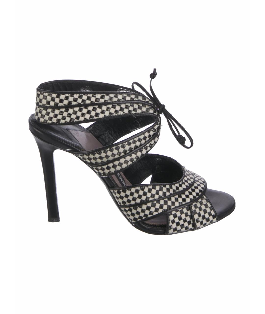 TOM FORD Черные текстильные босоножки, фото 1