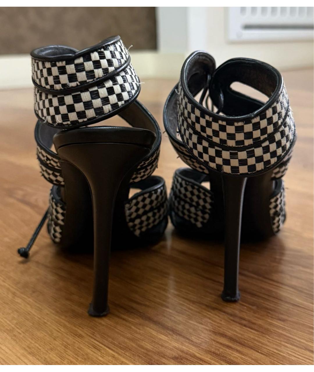 TOM FORD Черные текстильные босоножки, фото 4