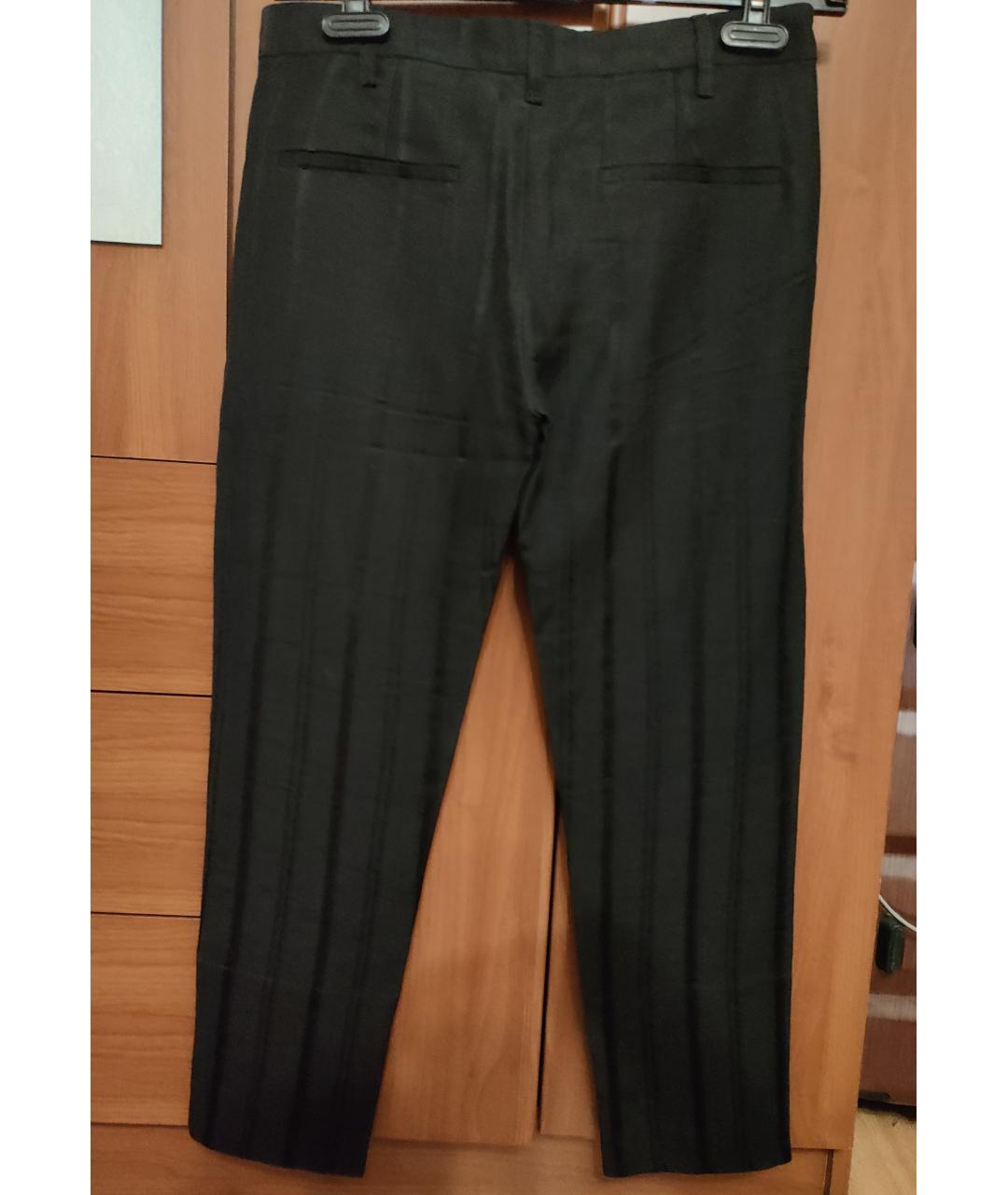 ANN DEMEULEMEESTER Черные вискозные брюки узкие, фото 7