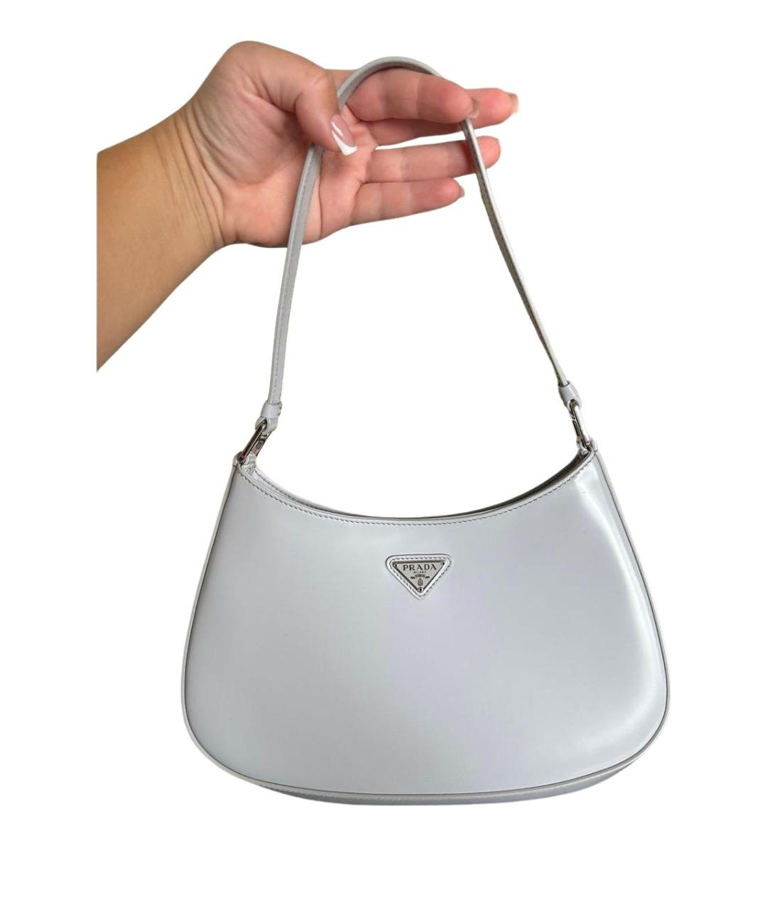 PRADA Белая кожаная сумка через плечо, фото 10