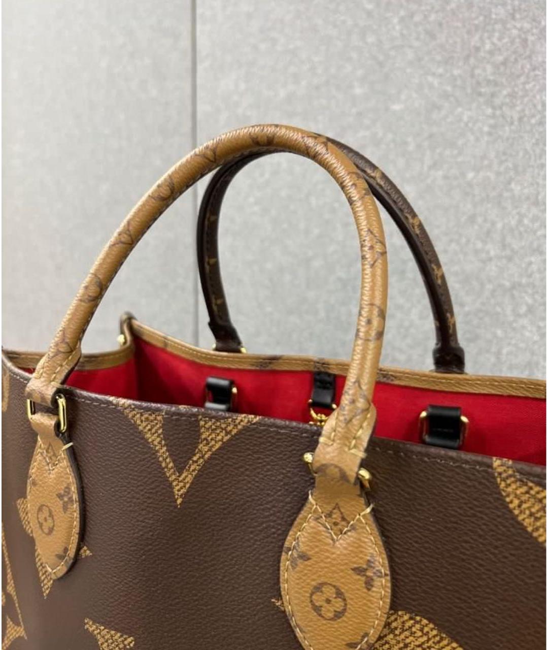 LOUIS VUITTON Коричневая сумка тоут, фото 3