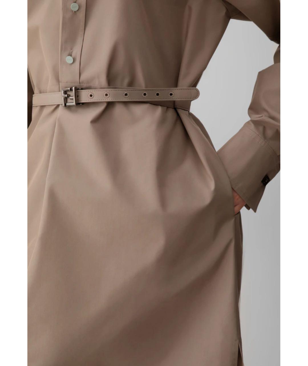 FENDI Коричневое хлопковое повседневное платье, фото 5