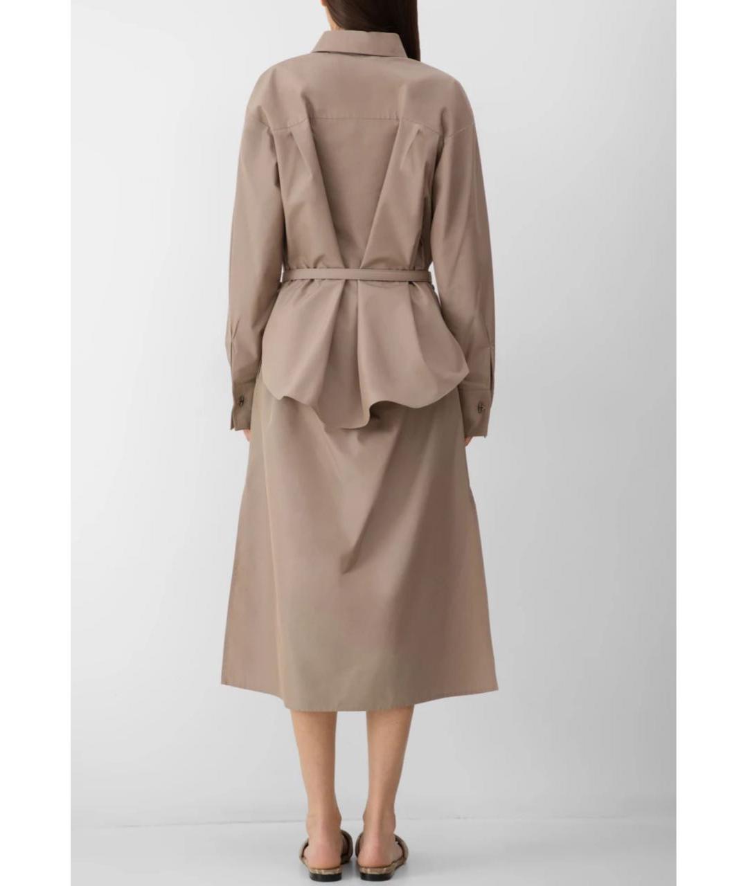 FENDI Коричневое хлопковое повседневное платье, фото 3