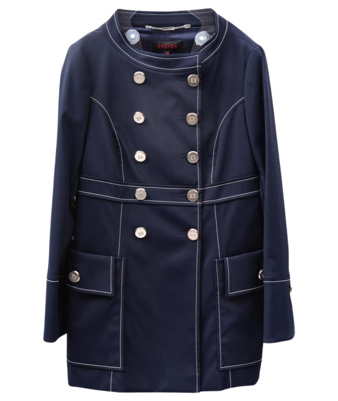 ESCADA Темно-синий полиамидовый тренч/плащ, фото 1