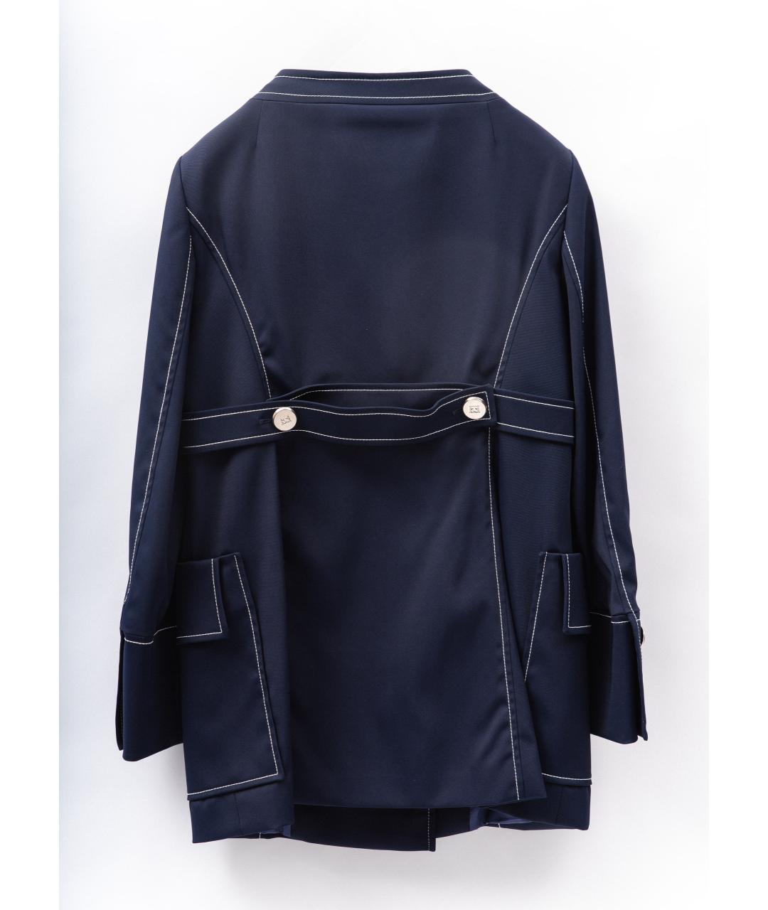ESCADA Темно-синий полиамидовый тренч/плащ, фото 2