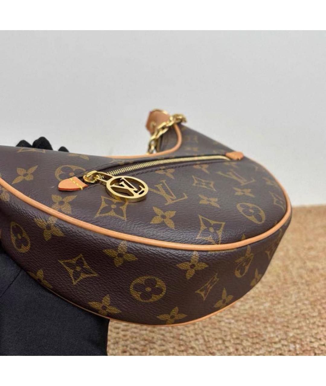 LOUIS VUITTON Коричневая сумка через плечо, фото 4