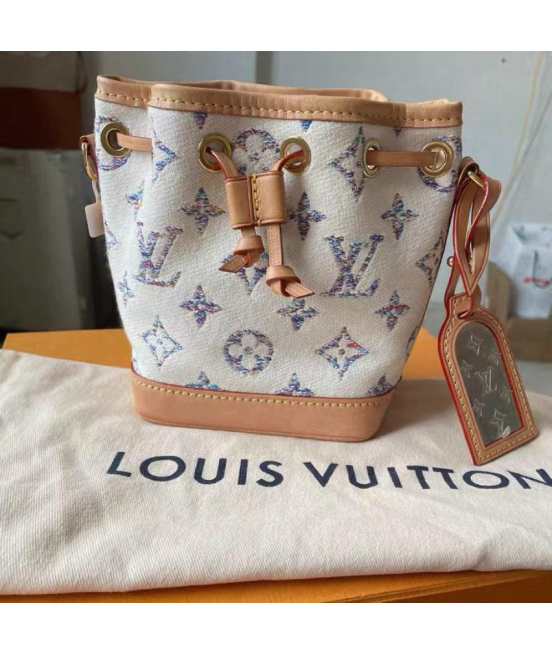 LOUIS VUITTON Бежевая кожаная сумка через плечо, фото 3