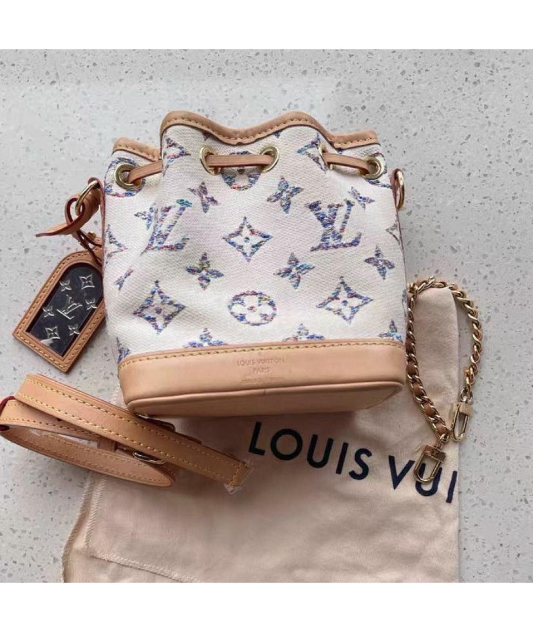 LOUIS VUITTON Бежевая кожаная сумка через плечо, фото 2
