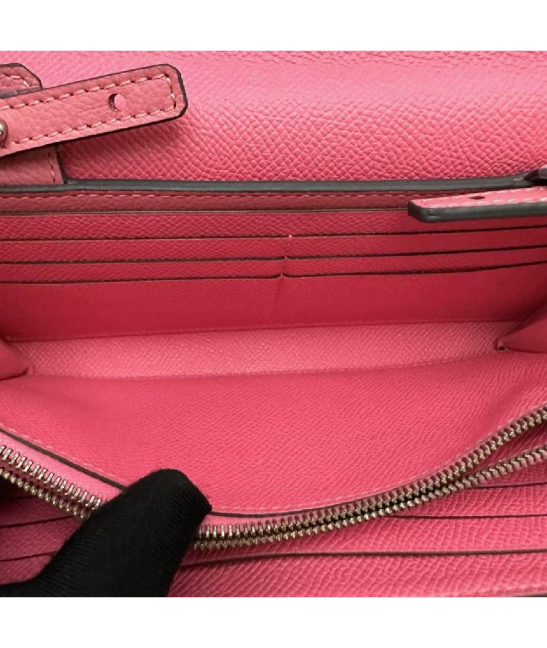 HERMES Розовая кожаная сумка через плечо, фото 6