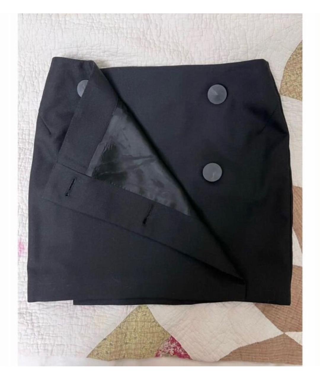 404NOTFOUND Черная шерстяная юбка мини, фото 4