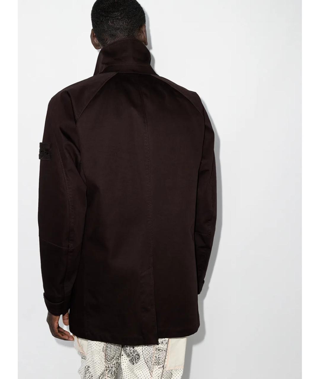 STONE ISLAND Коричневое меховое пальто, фото 3